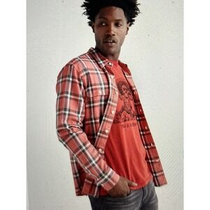 Lucky Brand Humboldt Plaid Shirt Men Size XXL (2XL) Pockets Workwear
